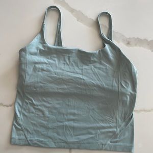 Lulu lemon tank with built in bra. Sea Green.nylon. Size 6